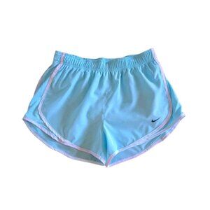 NIKE Dri-Fit Athletic Lined Blue Drawstring Running Shorts Women's Size Medium